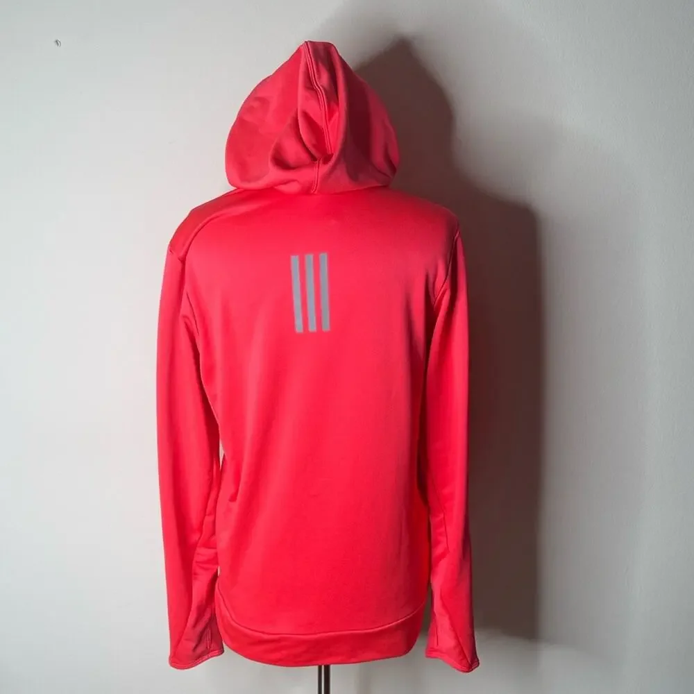 Adidas Men's Orange Pullover Hoodie
